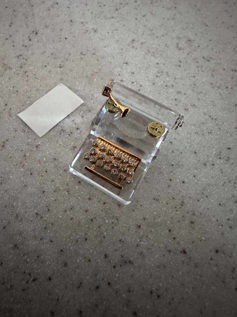 Swarovski Crystal Memories Gold-Tone Typewriter Figurine 208886